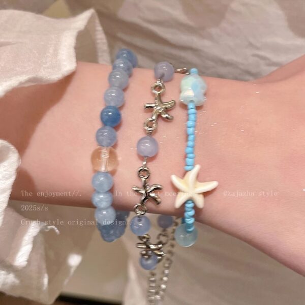 oly-5bb1db629225fd7b8f93c9ce608a1e62 Wholesale Island Seaside Star Shell Bracelet Women's 2025 New High-end Sense Bracelet Holiday Style Student Party Stacked Wear Bracelet