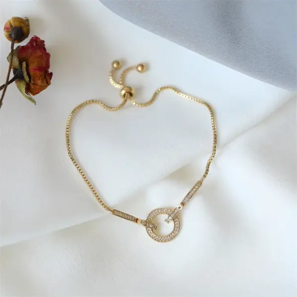 Glam Heart Shape Metal Plating Artificial Pearls Rhinestones Women's Bracelets