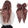 oly-5bb80ef6dfa2a462cfb9a6e046fd516e Wholesale Cross-Border Retro Leopard Print Bow Printed Ribbon Spring Clip Hair Accessories Ponytail Hairpin Fabric New Women's Hair Accessories