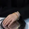 Wholesale Simple Style Classic Style Solid Color Titanium Steel Polishing Bangle
