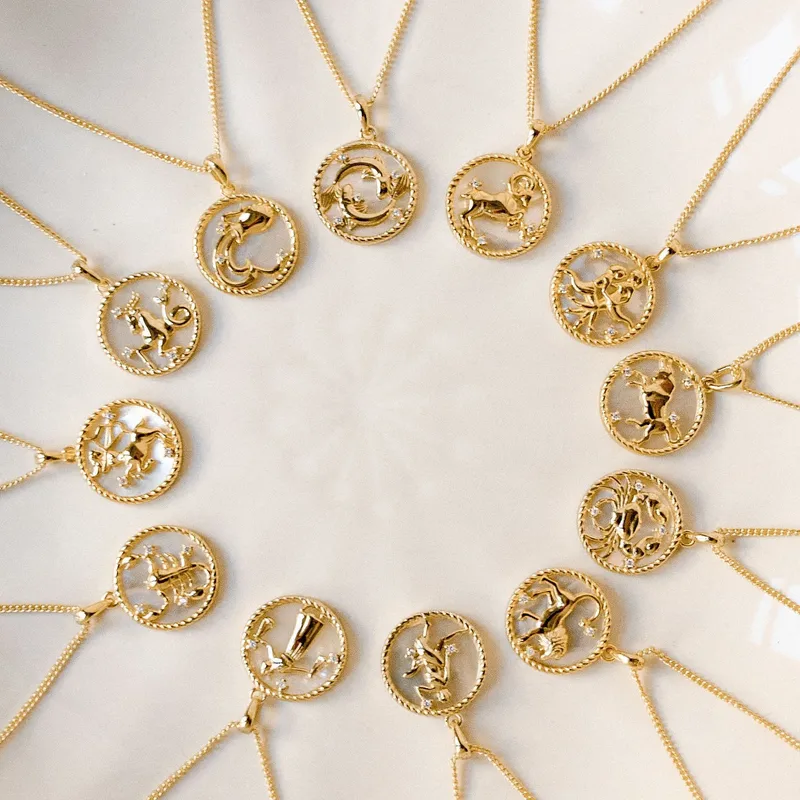 Wholesale 201 Stainless Steel 304 Stainless Steel Shell Gold Plated Sweet Plating Inlay Contion Shell Pendant Necklace