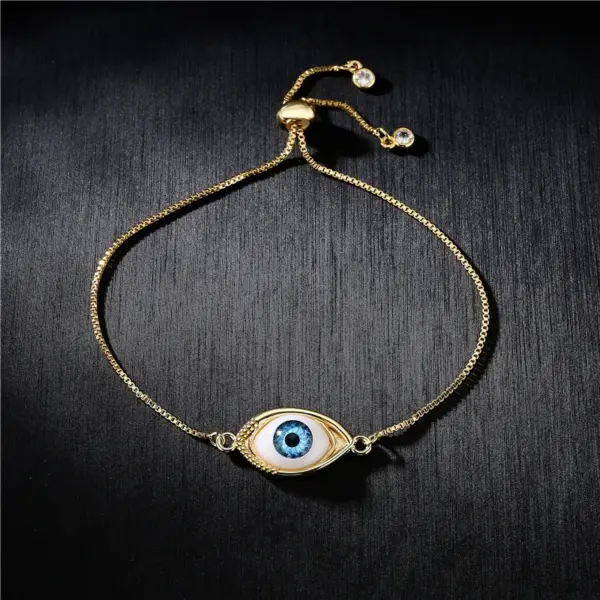 Wholesale Aogu Cross-border Supply Ins Wind Net Red Same Style Pull Adjustable Bracelet Devil Eye Element Ornament For Women