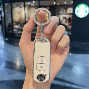 Mazda B- Smart 2 Key [White Single Shell] + Diamond Ring