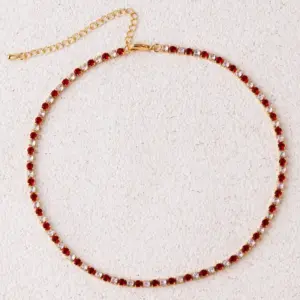 Red Necklace-Gold