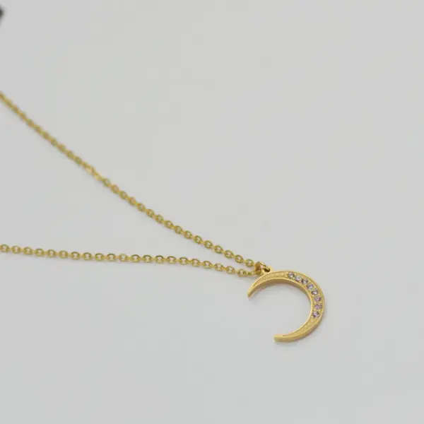 Wholesale PVD Coated 14K Gold Real Gold Plated Geometric 304 Stainless Steel Fashion Waterproof Non Tarnish 304 Stainless Steel Necklace