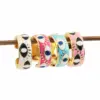 Wholesale Fashion Devil's Eye Copper Open Ring Inlay Resin Copper Rings