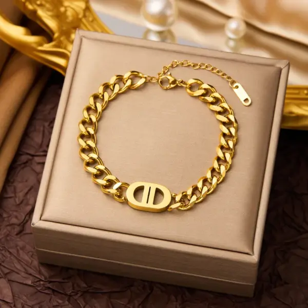 Wholesale Geometric 304 Stainless Steel Simple Style IG Style 304 Stainless Steel Bracelets