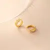 Wholesale Electroplated Golden Plated U Shape Copper Simple Style Inlay Hoop Earrings