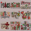 Wholesale Christmas letter heat transfer