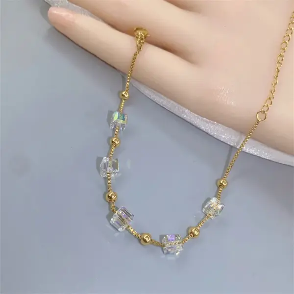 Wholesale PVD Coated Real Gold Plated Solid Color Stainless Steel Simple Style Waterproof Non Tarnish Bracelets