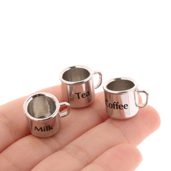 Wholesale 1:12 doll house mini scene accessories props DIY silver small cup cup cup miniature model