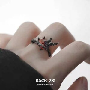 Wholesale Diablo Crow Ring Sweet Cool Wind Advanced Sense Niche Finger Caution Love and Deep Space Qin Che Ring