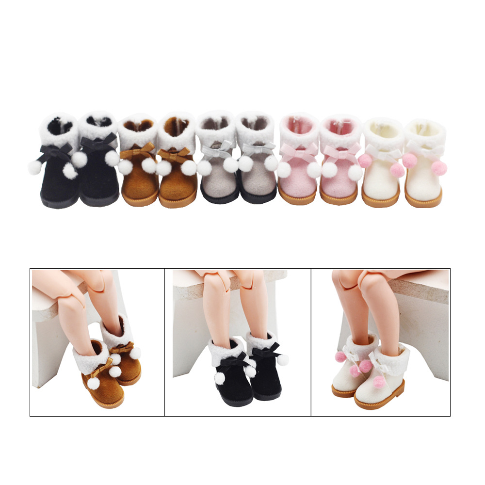 Wholesale Doll boots 6 ints small doll 8 ints doll cute ball boots shoes 3.2cm