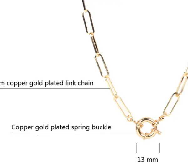 Wholesale Copper Fashion Geometric Plating Necklace