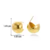 Wholesale 1 Pair French Style Simple Style Classic Style Semicircle Double Ring Copper Ear Studs