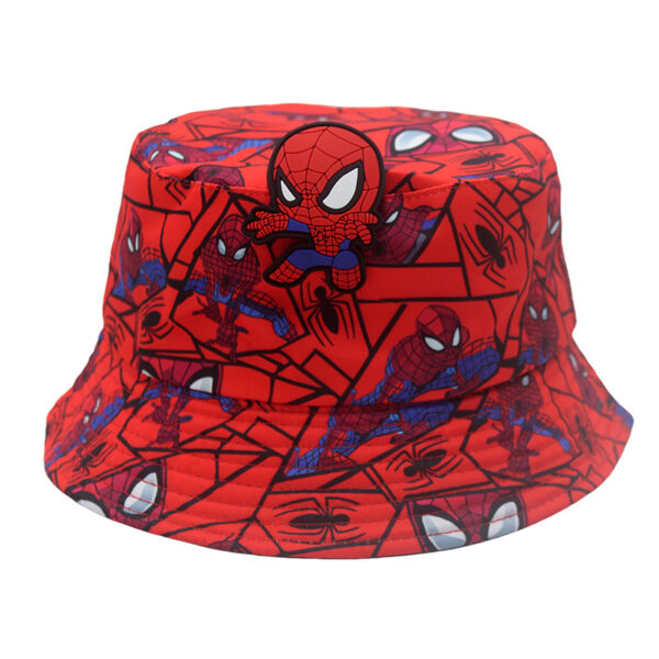 Wholesale Cross-Border New Spider Print Fisherman Hat Cartoon Anime Peripheral Sun Hat Foreign Trade Hot-Selling Versatile Basin Hat Trend