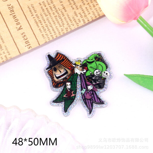 Wholesale New loose powder cross-border cartoon Halloween cute jewelry acrylic pins adorable DIY patch accessories