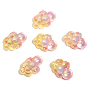 Gradient pink and yellow / 16x24mm