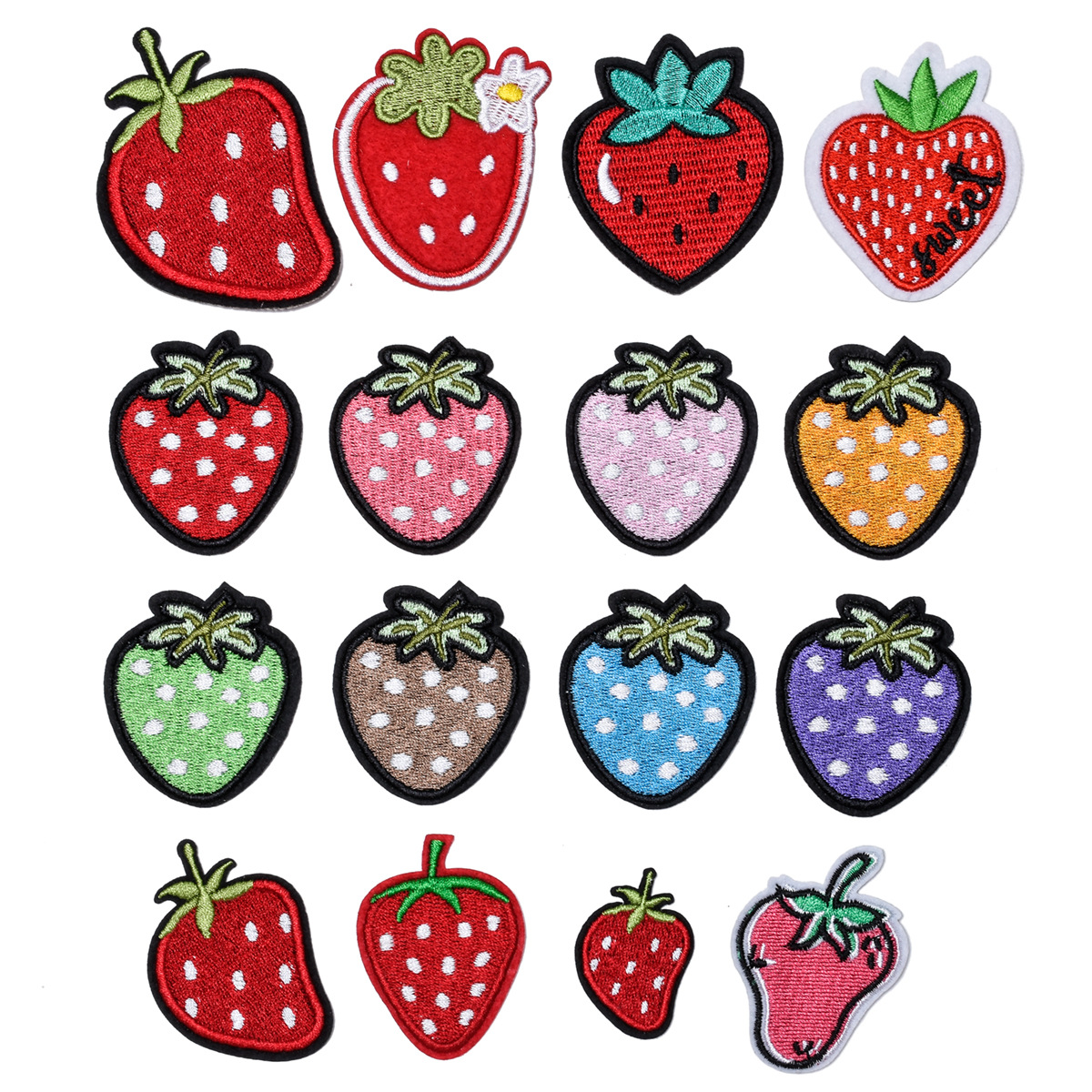 Wholesale Ft flower strawberry pineapple embroidery patch