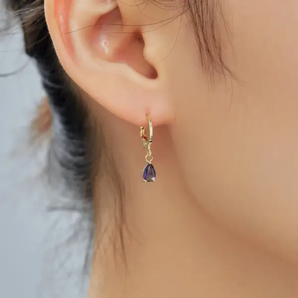 Wholesale 1 Pair Casual Vintage Style Simple Style Water Droplets Plating Inlay 304 Stainless Steel Copper Zircon Gold Plated Drop Earrings