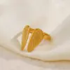 Wholesale PVD Coated 18K Gold Plated Wings 304 Stainless Steel Modern Style Streetwear Waterproof Non Tarnish Open Rings