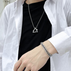 8215# geometric space necklace