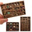 Wholesale Miniature Trinket Shelf Wooden Mini Jewelry Frame Ore Specimen Storage Ornaments