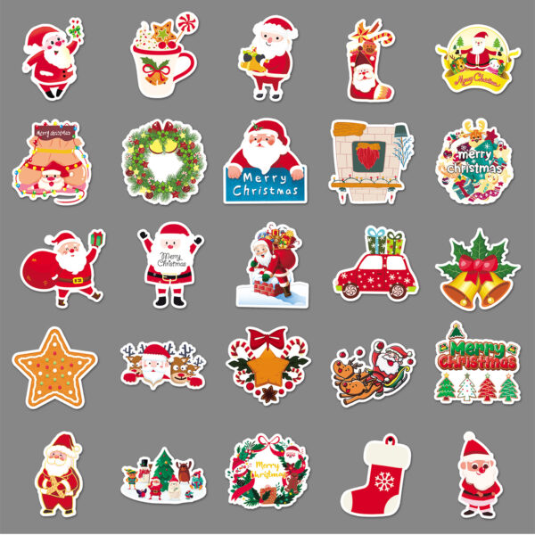 oly-5c50b87d2981e901894225fb1a1ec57e Wholesale 52pcs/pack Christmas Personality Cartoon Festival Stickers
