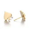 PVD Coated Real Gold Plated Geometric Heart Stainless Steel Simple Style Waterproof Non Tarnish Ear Studs