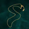 Wholesale PVD Coated Real Gold Plated 18K Gold Heart 304 Stainless Steel Titanium Steel Fashion Waterproof Non Tarnish 304 Stainless Steel Titanium Steel Necklace