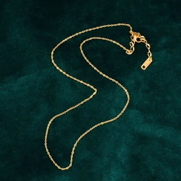 Wholesale PVD Coated Real Gold Plated 18K Gold Heart 304 Stainless Steel Titanium Steel Fashion Waterproof Non Tarnish 304 Stainless Steel Titanium Steel Necklace