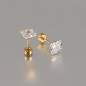 Gold Twisted Cake / 6mm Pair