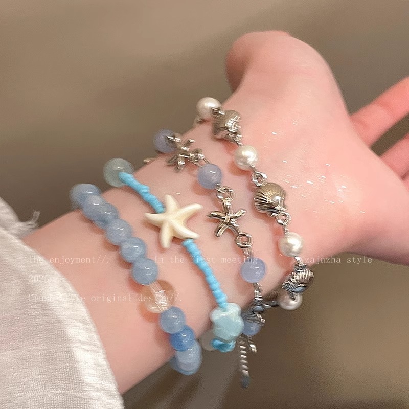 Wholesale Island Seaside Star Shell Bracelet Women's 2025 New High-end Sense Bracelet Holiday Style Student Party Stacked Wear Bracelet