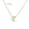 Simple Style Letter Copper Zircon Necklace In Bulk