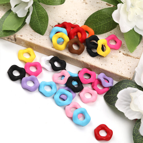 oly-5c6bee559ade36f6860ab8350183478f Wholesale Macaron Large Hole Bead Handfelt Paint Round Wave Spacer DIY Beades