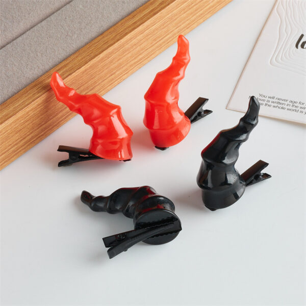 Wholesale devil horns elves cute anime headdress edge clip Halloween 3.8*2*3.8cm