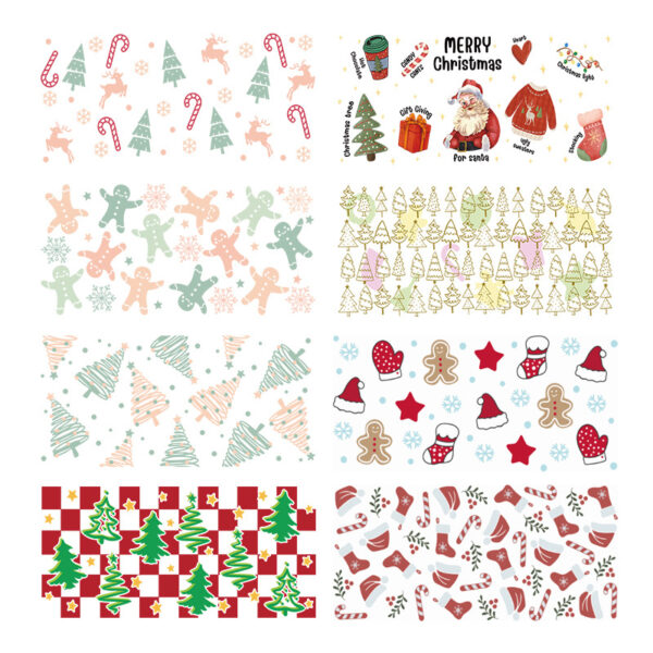 Wholesale Uv Transfer Sticker Glass Cup Crystal Label Crystal Sticker Cross-Border Exclusive for 16oz Glass Cup Special Sticker 23Cmx11Cm