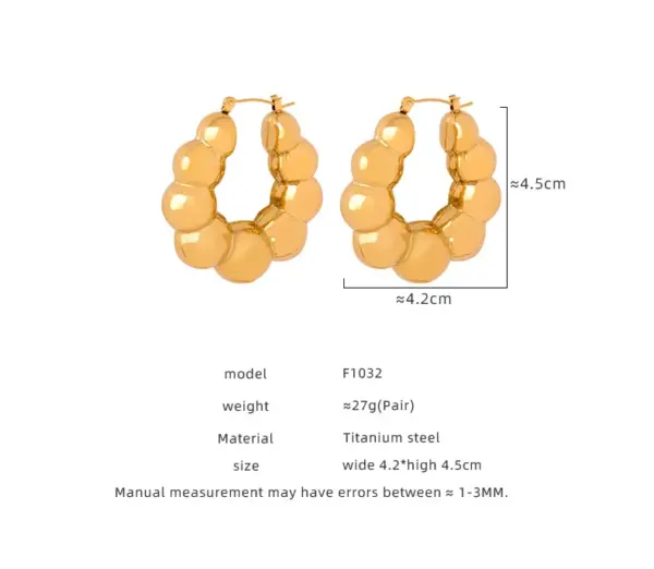 Wholesale 304 Stainless Steel Solid Color PVD Coated Stone-Free 18K Gold Plated Real Gold Plated 18K Gold Casual Simple Style Commute Waterproof Non Tarnish Patchwork Plating Gold Silver Earrings