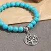 Fashion Starfish Butterfly Turquoise Beaded Women's Bracelets 1 Piece