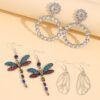 Wholesale Retro Dragonfly Wing Alloy Earrings