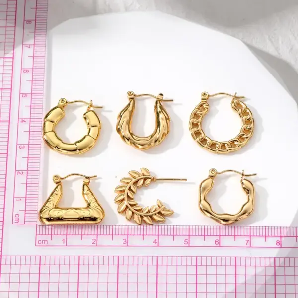 Wholesale 1 Pair Vintage Style Simple Style Classic Style Geometric 201 Stainless Steel Earrings