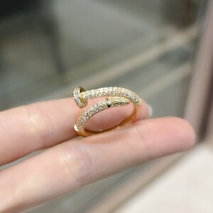 Full diamond ring [champagne gold] / Adjustable opening