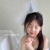 Wholesale Baby's Birthday Party Party Headwear Princess Dress Accessories Birthday Hat Hairpin Girl's Bow Lace Veil