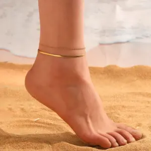 Blade Double-Circle Anklet