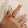 Wholesale Copper Plating Crown Artificial Gemstones Copper Rings