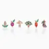 Wholesale Ear Cartilage Rings & Studs Pastoral Fruit Brass Gem