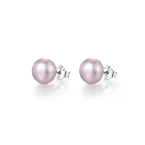 6.5mm Purple Pearl / 925 Silver