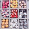Wholesale High-quality UV color-plated cute cartoon cute grain straight hole beaded diy mobile phone chain bag hanging material jewelry aessories loose beads