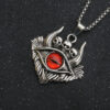 oly-5cd2859b8e156ee69d191c8659b51099 Wholesale European and American Cross-border Retro Punk Style Turkey Devil's Eye Alloy Pendant Stainless Steel Chain Necklace