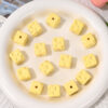 Wholesale Acrylic baking paint texture cheese cube beads